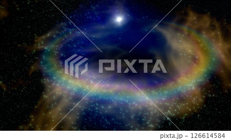 億万の星でかたどられたダイアモンドリング 126614584