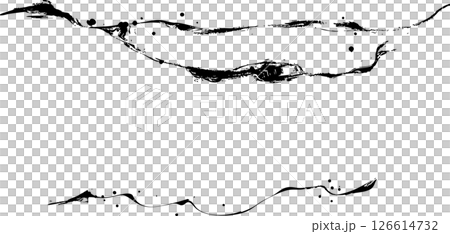 Dripping ink line transparent material Dripping ink line transparent material 126614732