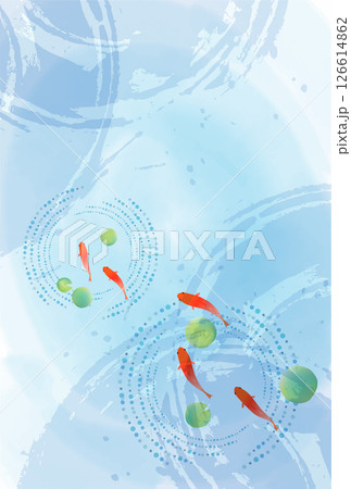 金魚　夏　水彩　和柄　背景 126614862