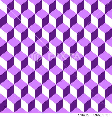 立方体が並ぶシームレスな背景素材 スウォッチ対応 四角形 テクスチャ 紫 126615045