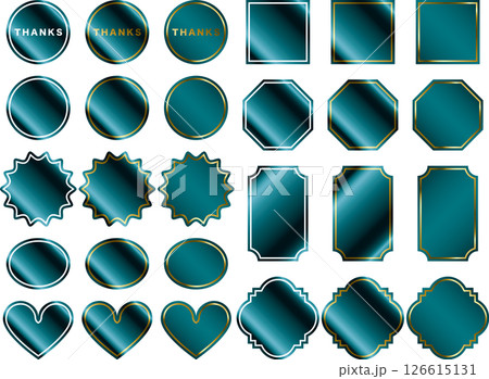 ラベル1、16青緑 126615131