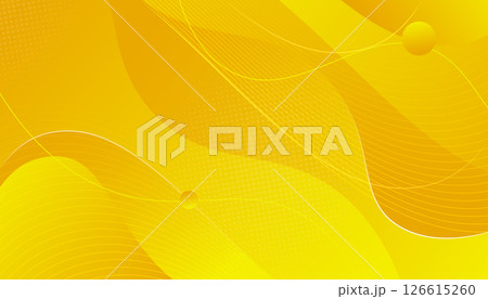 Modern bright yellow color wave style background vector 126615260