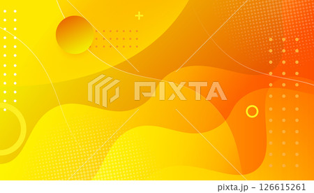 Creative gradient orange and yellow business background template 126615261