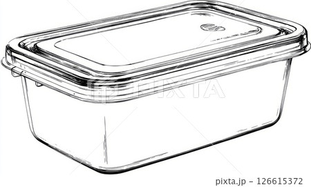 Clear Plastic Food Storage Container with Lid 126615372