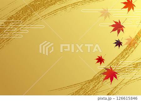 紅葉　もみじ　秋　背景	 126615846