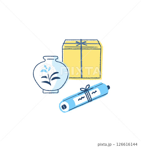 巻物や壺・骨董品いろいろ 126616144