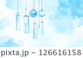 風鈴の涼しげな水彩風イラスト 126616158