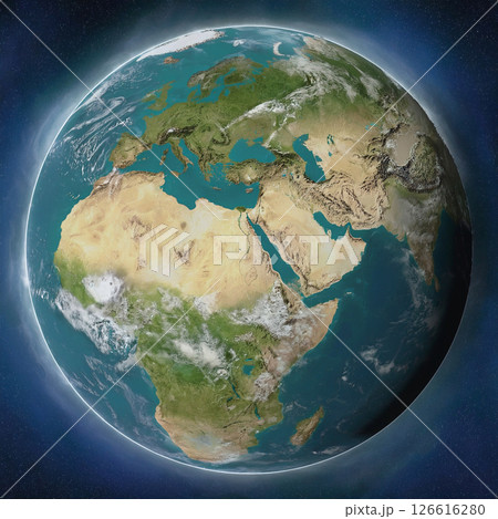 イスラエルを中心とした地球のイラスト イスラエルを中心とした地球のイラスト 126616280