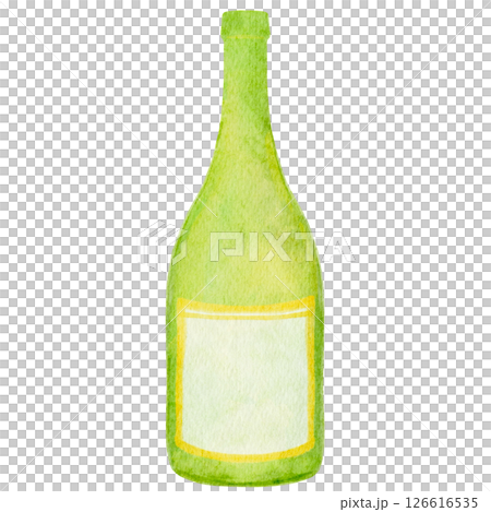 Wine white wine drink watercolor illustration Wine white wine drink watercolor illustration 126616535