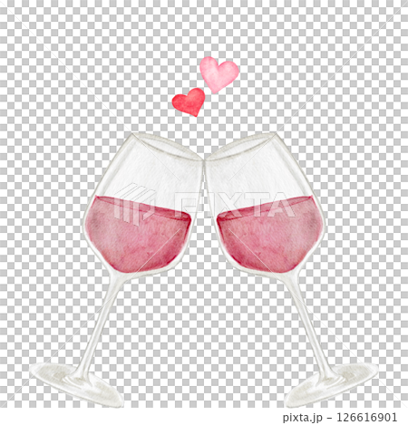 Wine red wine drink watercolor illustration 126616901