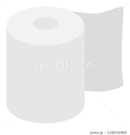 シンプルなトイレットペーパーのイラスト 126616969
