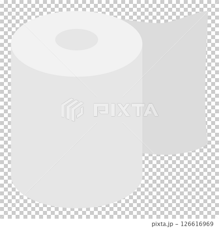 シンプルなトイレットペーパーのイラスト 126616969