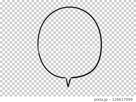 Hand-drawn style speech bubble, single item, unpainted line drawing Hand-drawn style speech bubble, single item, unpainted line drawing 126617099
