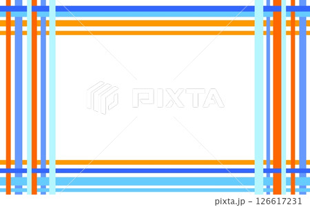 格子模様 フレーム 白背景 ブルー 格子模様 フレーム 白背景 ブルー 126617231