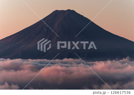 大菩薩嶺から見る夜明けの富士山 126617536