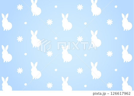 花とウサギ 花とウサギ 126617962