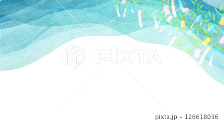 七夕　夏　短冊　背景 126618036