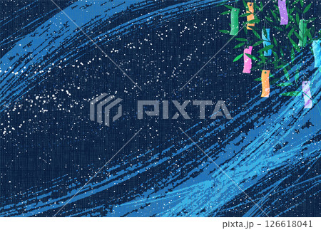 七夕　夏　短冊　背景 126618041