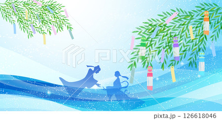 七夕　天の川　夏　背景 126618046