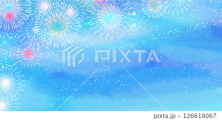 七夕　夏　天の川　背景 126618067