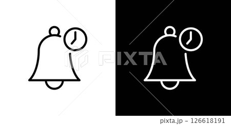 時計のラインアイコン 時計のラインアイコン 126618191