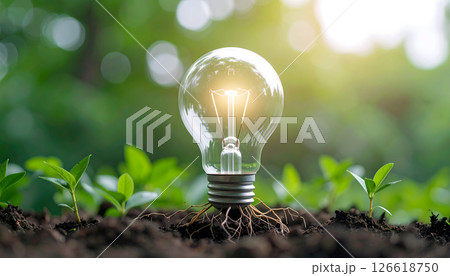 電球のある風景 126618750
