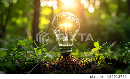 電球のある風景 126618751