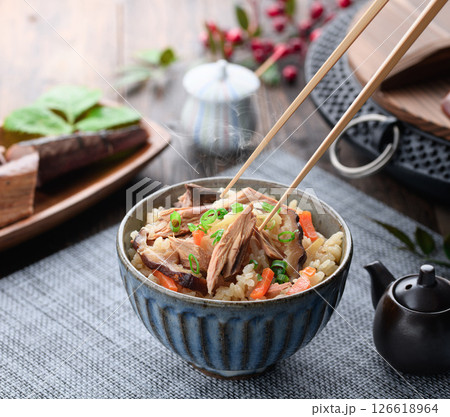 かつお生節の炊き込みごはん 126618964