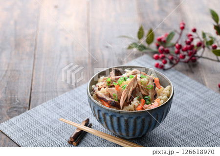 かつお生節の炊き込みごはん 126618970