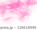 ピンクの水彩タッチのアブストラクト　 126618990