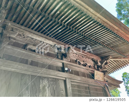 相馬太田神社の拝殿の彫刻 相馬太田神社の拝殿の彫刻 126619505