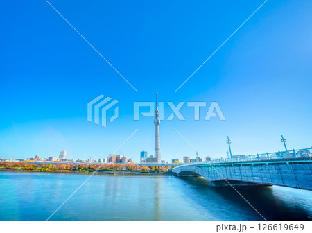 秋晴れの東京スカイツリー 秋晴れの東京スカイツリー 126619649