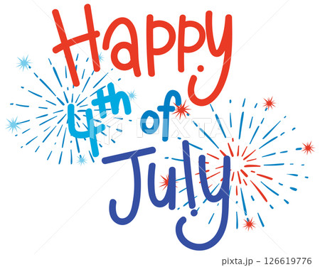 Colorful 4th of July Celebration Illustration Colorful 4th of July Celebration Illustration 126619776