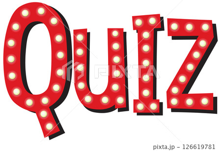 Retro Game Show Quiz Sign Illustration 126619781