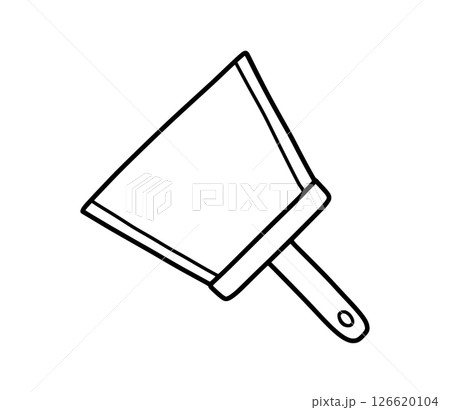Cleaning dustpan illustration. Vector doodle line art sketch. Cleaning dustpan illustration. Vector doodle line art sketch. 126620104
