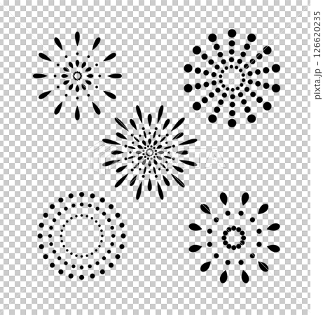 Fireworks silhouette illustration 126620235