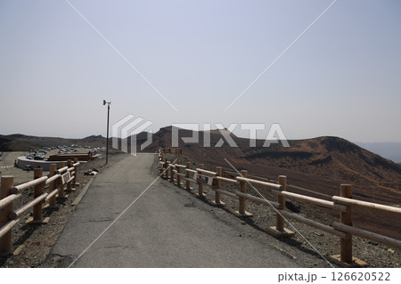 March 25 2025 Scenic Path with Wooden Fence in a Mountainous Landscape, Japan 126620522