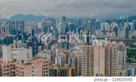 Urban Skyline View of Skyscrapers and Residential Buildings Urban Skyline View of Skyscrapers and Residential Buildings 126620592
