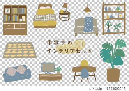 粗獷可愛的手繪室內裝飾 126620945