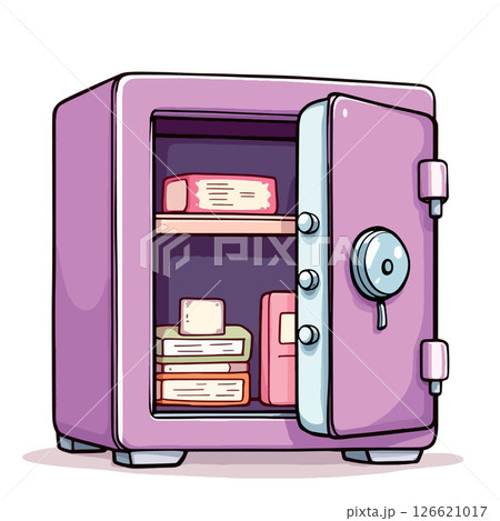 Vsai open purple safe box storing important documents and files Vsai open purple safe box storing important documents and files 126621017