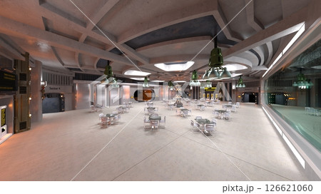 宇宙船内の会議室 126621060