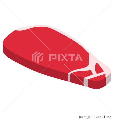 アイソメトリック風の肉のイラスト 126621062