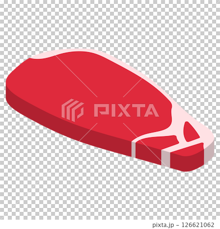 アイソメトリック風の肉のイラスト 126621062