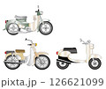 レトロなバイクのイラスト 126621099