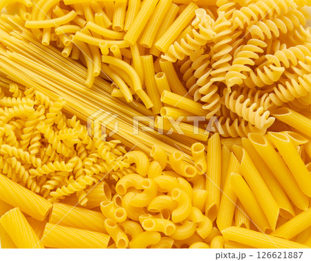 いろいろなマカロニ 多種類 パスタ 炭水化物 いろいろなマカロニ 多種類 パスタ 炭水化物 126621887