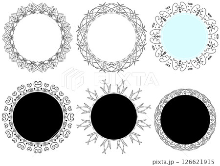 レースのフレーム素材セット 126621915