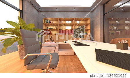 ガラス張りのミーティングルーム 126621925