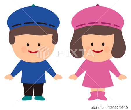 秋服を着た子供のイラスト 秋服を着た子供のイラスト 126621940