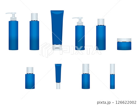 シンプルな青い基礎化粧品セット 126622002