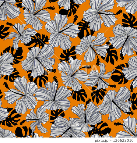 おしゃれでモダンな泳ぐ金魚の和柄, 126622010